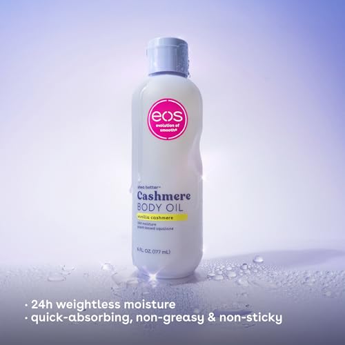 eos Shea Better Body Lotion Vanilla Cashmere, 24-Hour Moisture Skin Care, Lightweight & Non-Greasy, Natural Shea, Vegan, Vanilla Body Lotion, 16 fl oz