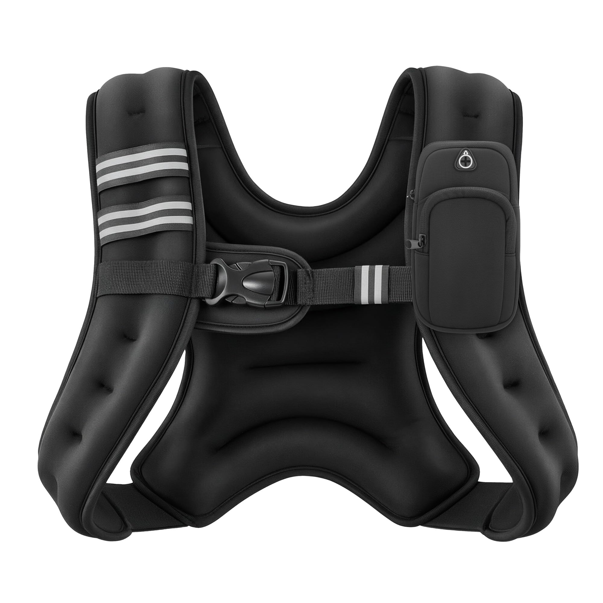 ZELUS Weighted Vest, 6lb/8lb/12lb/16lb/20lb/25lb/30lb Weight Vest with Reflective Stripe for Workout, Strength Training, Running, Fitness, Muscle Building, Weight Loss, Weightlifting