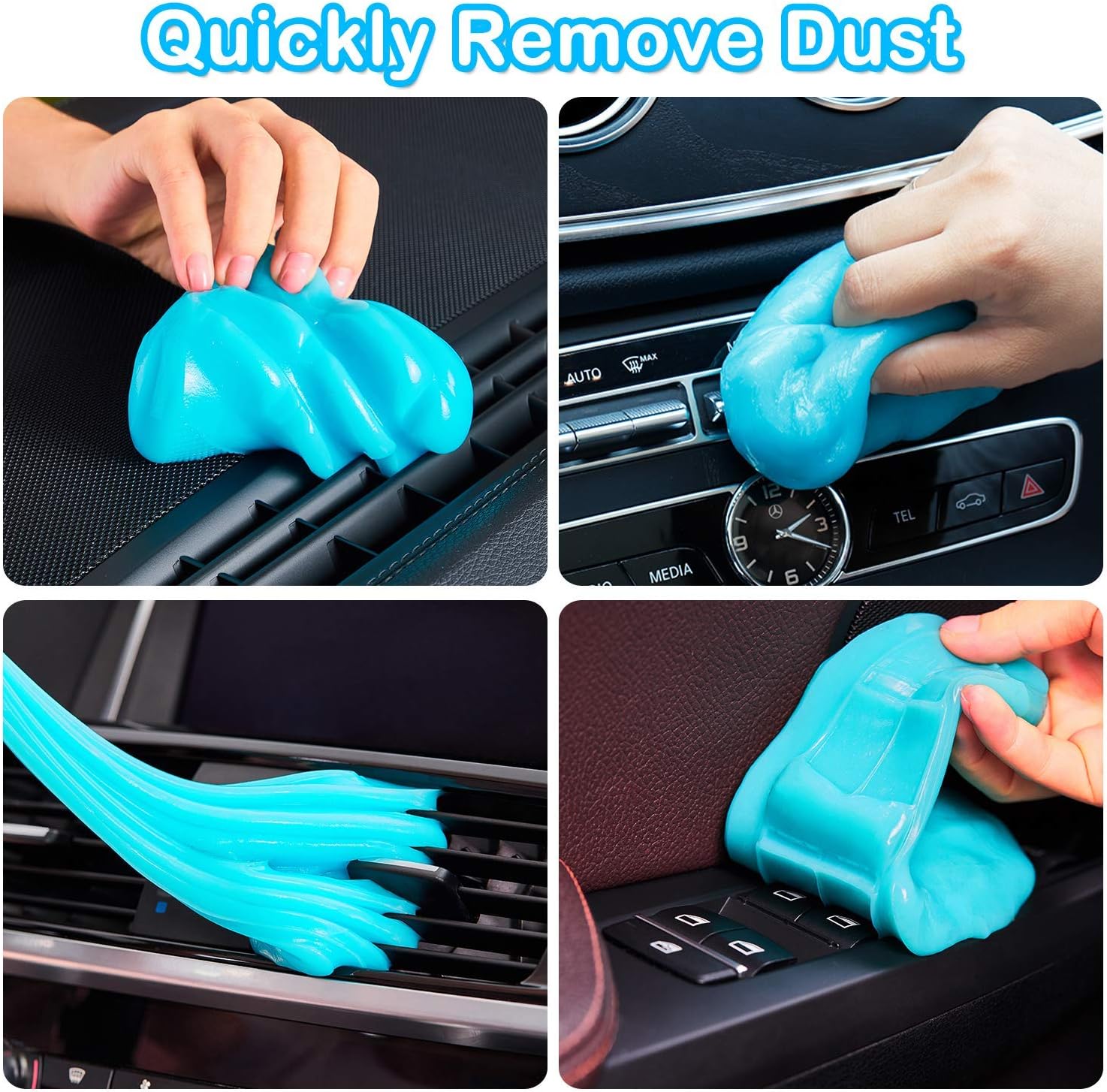 PULIDIKI Car Cleaning Gel Car Clean Putty, Universal Car Interior Cleaner Slime, Perfect Cleaning Kit Supplies, Auto Detailing Tools Car Accessories, Dust Remover Gifts for Men Women