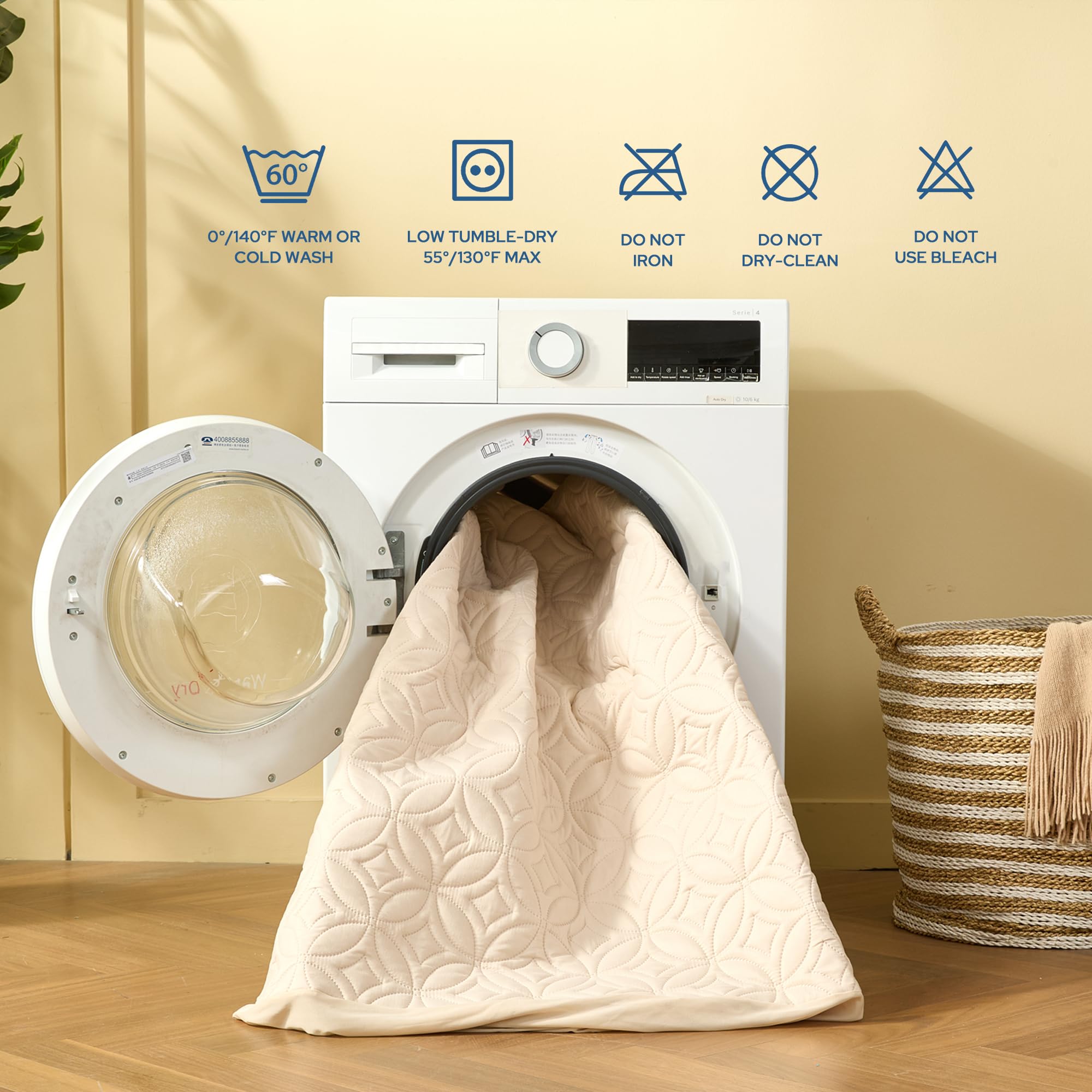 BEDLORE Waterproof Mattress Protector, Queen Size Mattress Pad Noiseless with Deep Pocket 6"-18" Depth, Soft Breathable Dirt-Proof Bed Mattress Cover Washable for Home, Bedroom, Hotel (Gray)