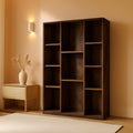 Luder 11-Cube Amber Pine Bookcase For Living Room Storage