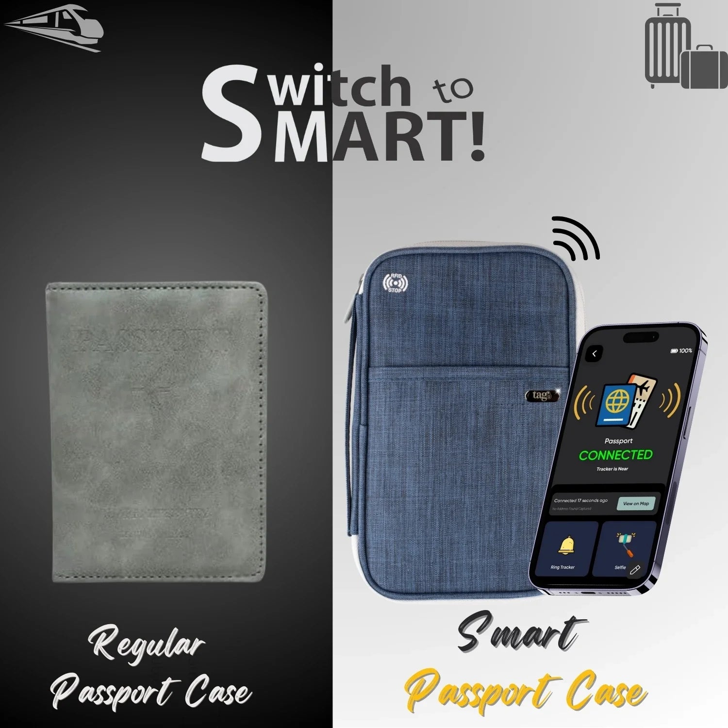 Canvas Passport Tracker Holder